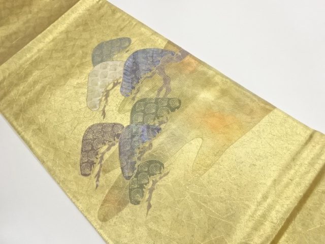 JAPANESE FUKURO OBI / KINSAI / SHELL INLAY / PINE